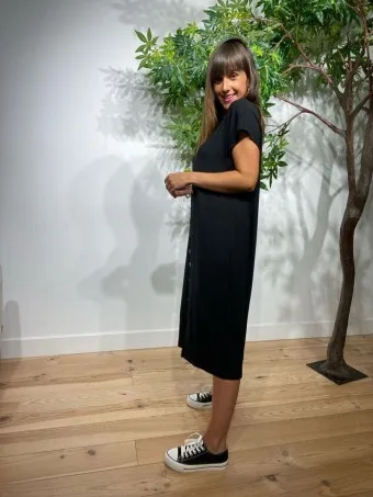Vestido Botones ALIKA Negro