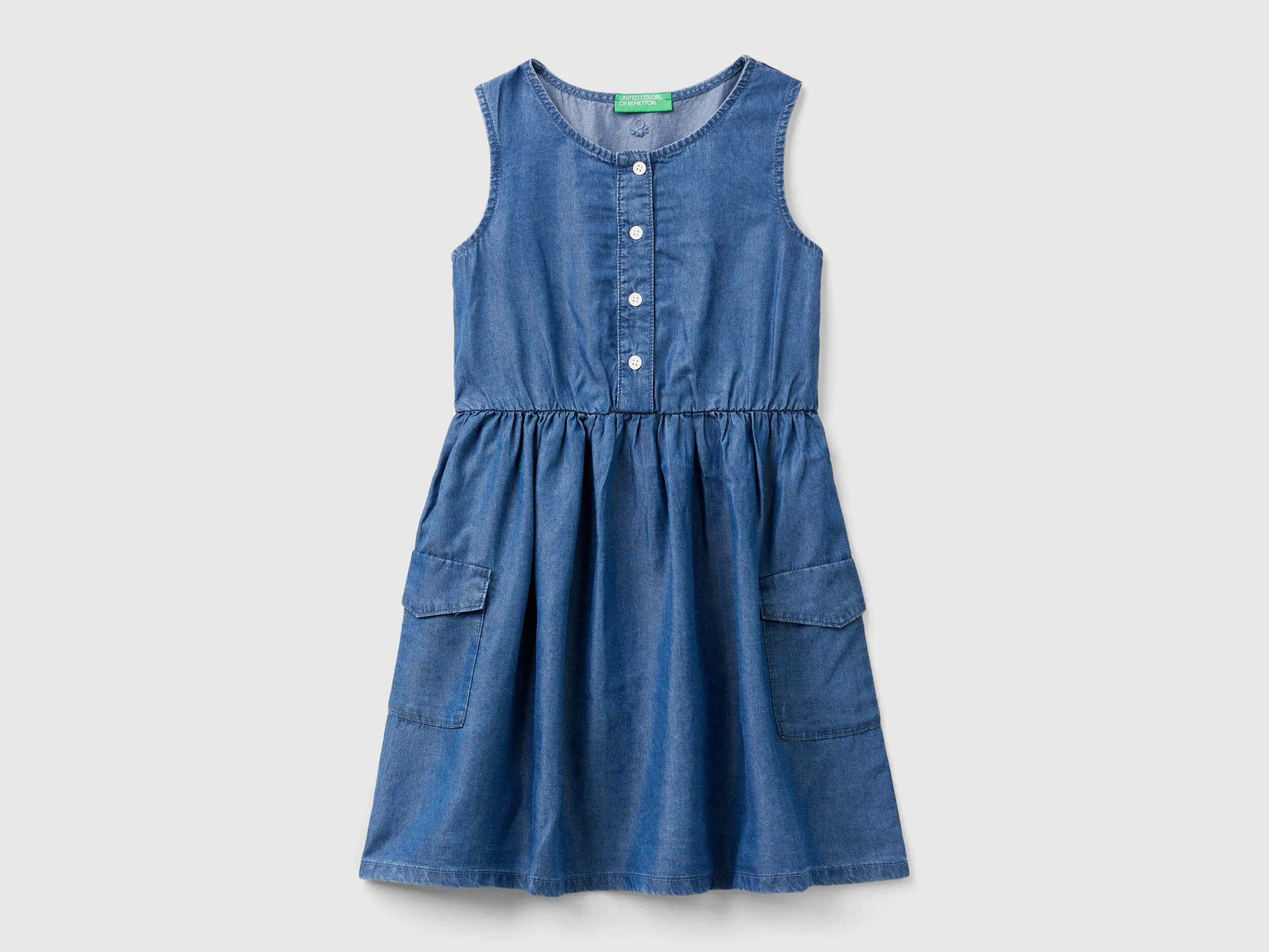 Vestido camisero de cambray