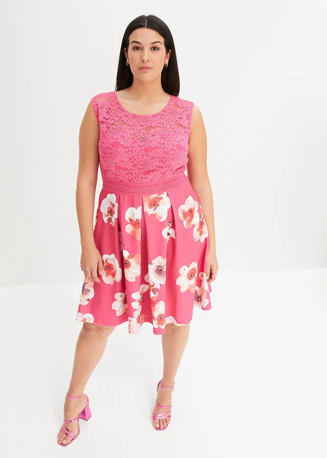 Vestido con estampado de flores Rosa con estampado de flores