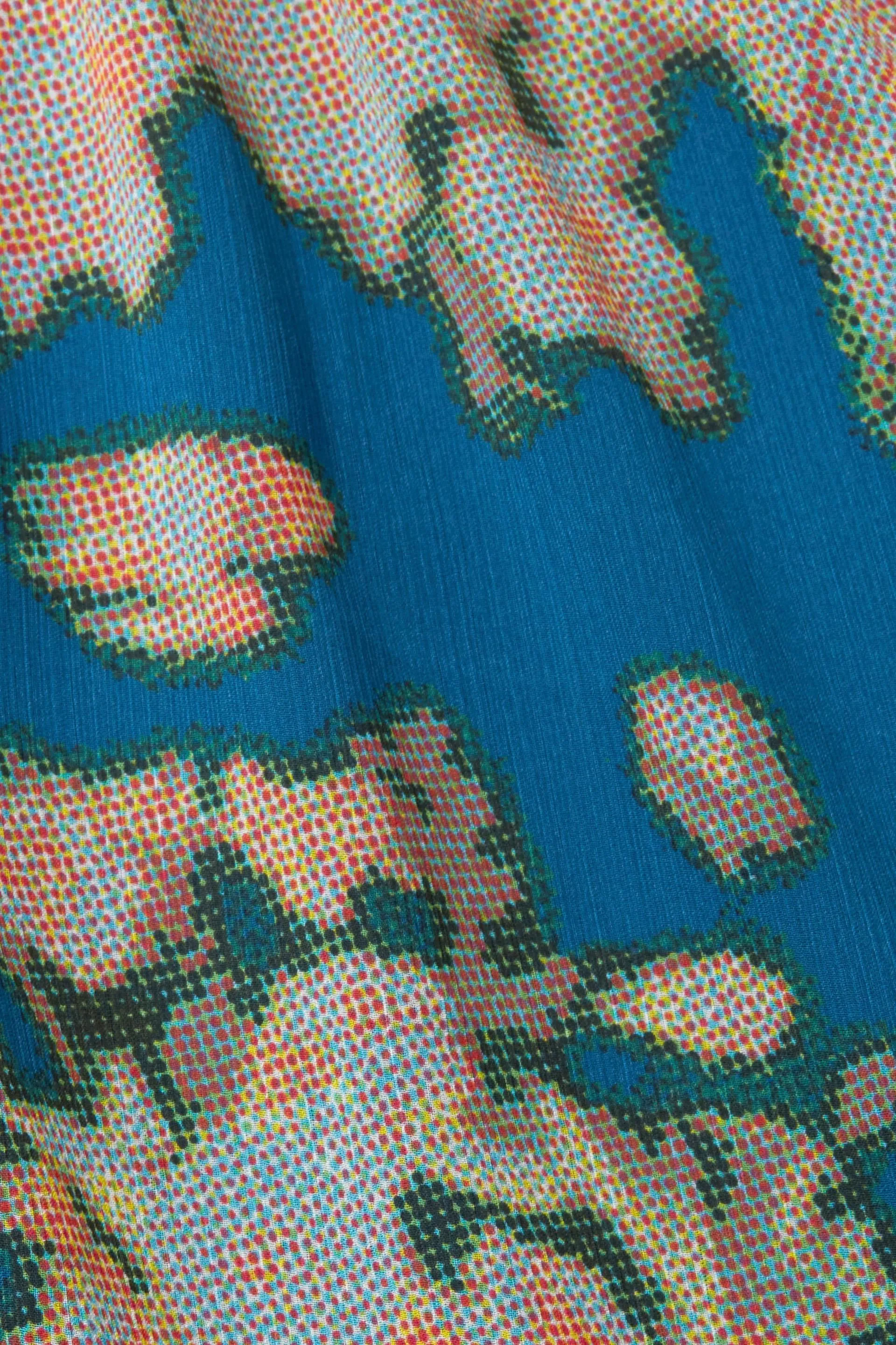 Vestido de gasa con estampado
