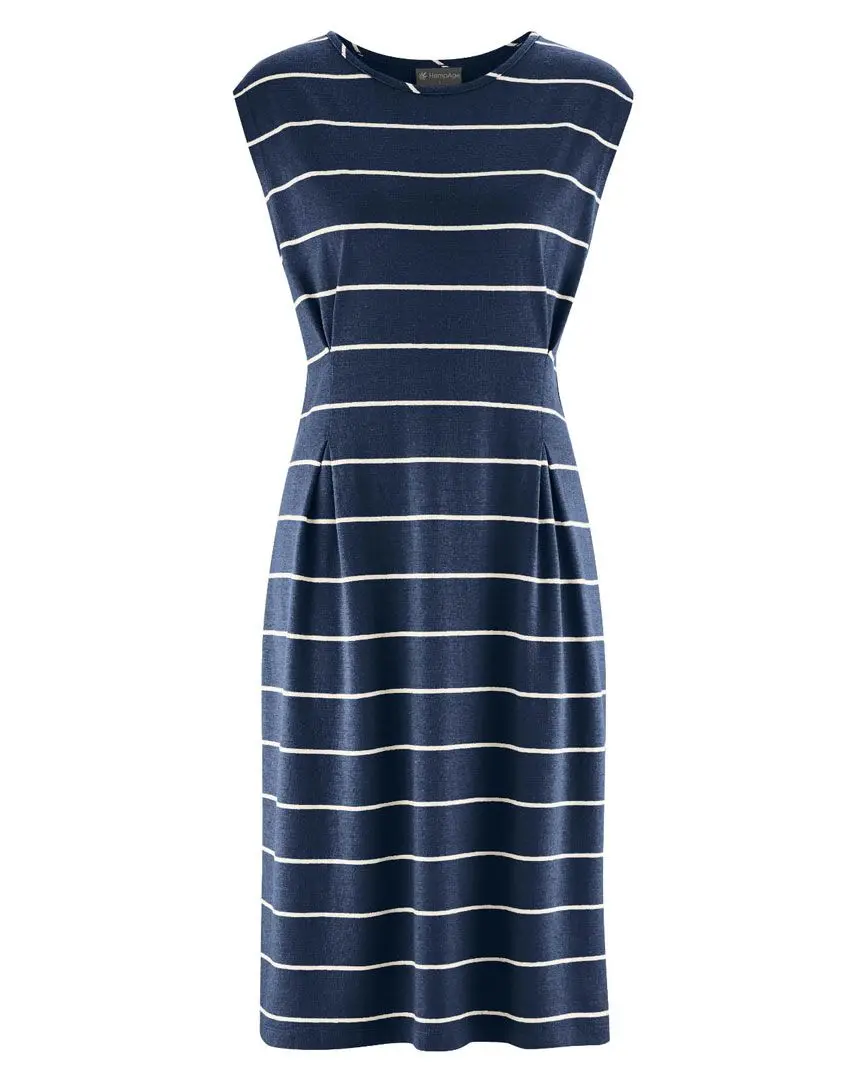 Vestido de rayas sin mangas ecológico para mujer