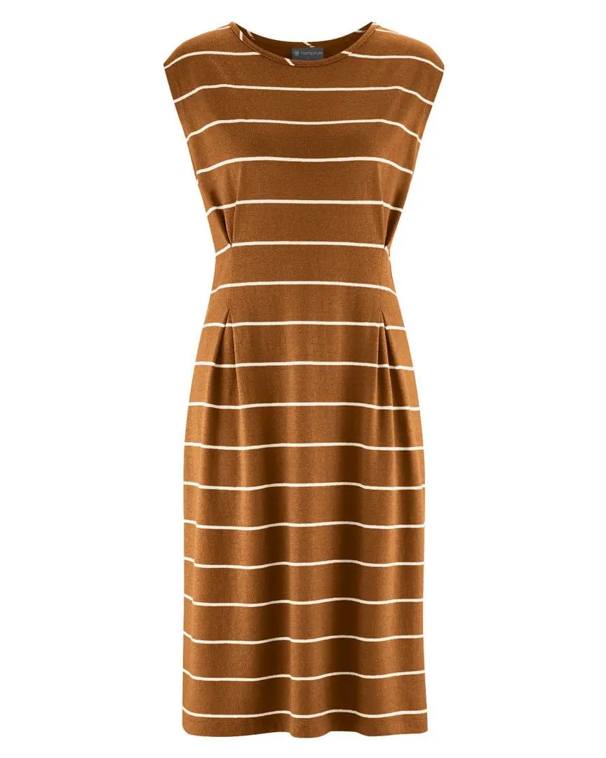 Vestido de rayas sin mangas ecológico para mujer