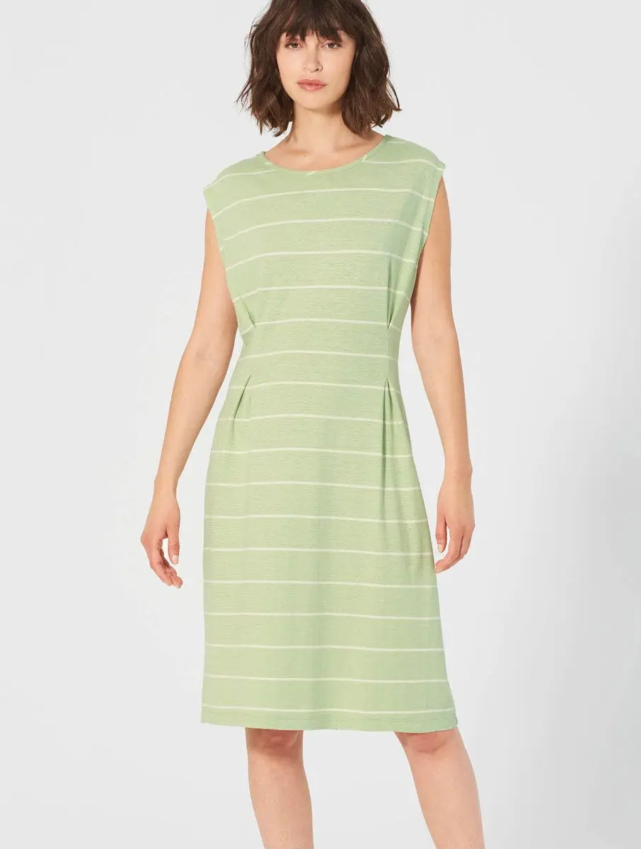Vestido de rayas sin mangas ecológico para mujer
