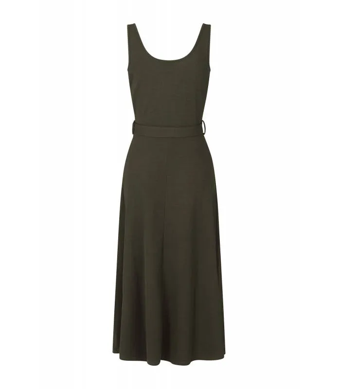 Vestido Largo Caqui Asas Louise DR16332KAK Banned