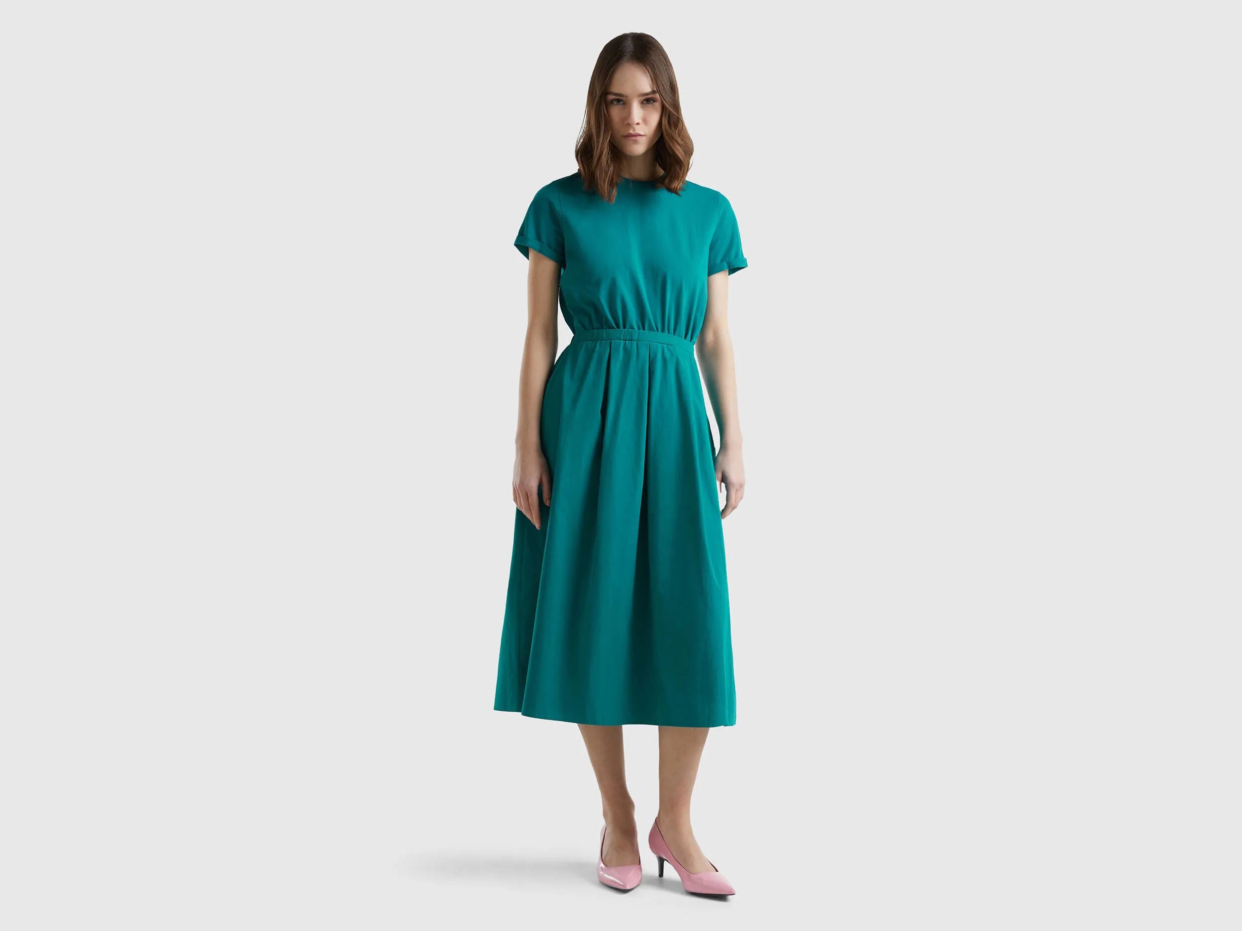 Vestido largo de algodón