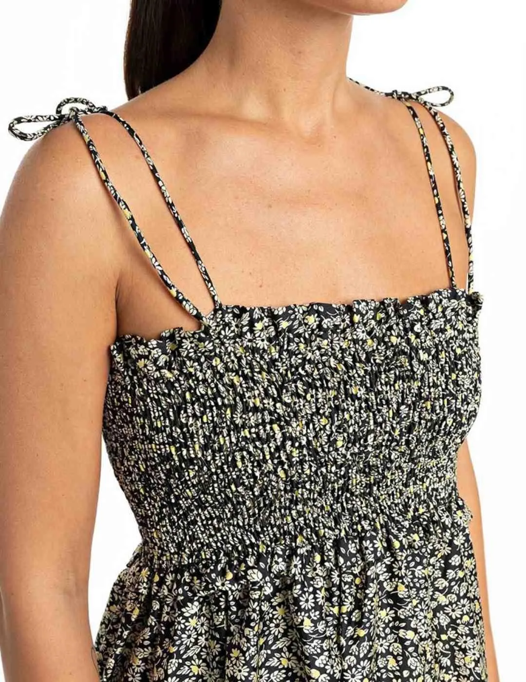 Vestido largo Replay flores de tirantes finos para mujer