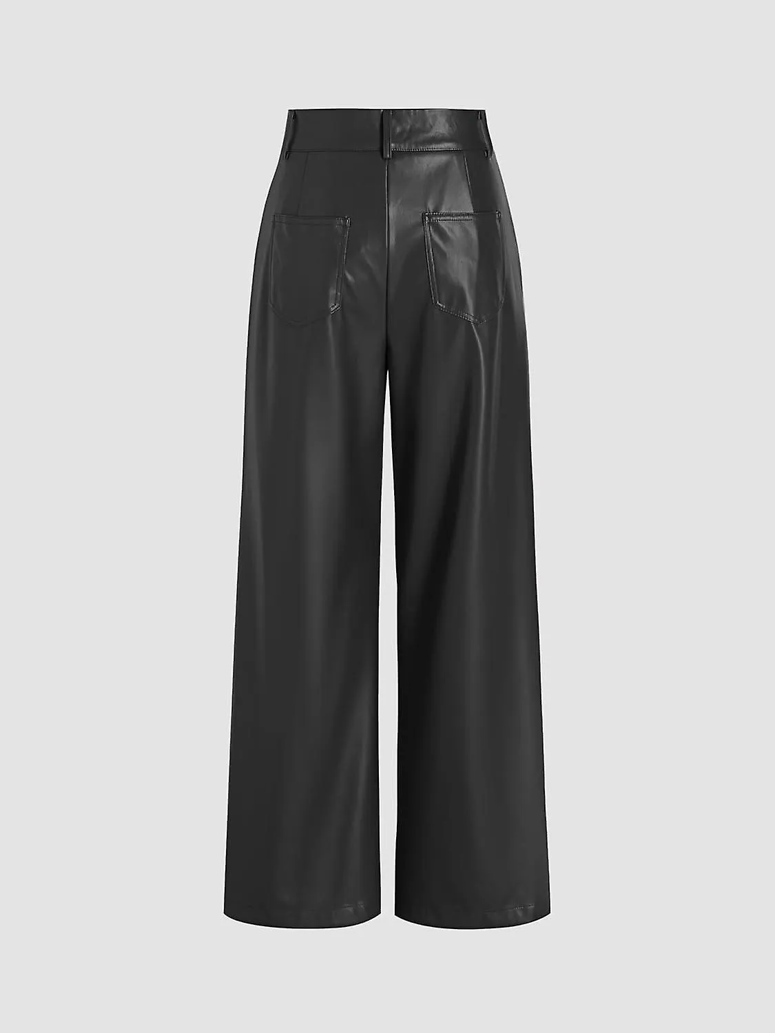 Wide Leg Pants for Women Faux Leather High Waist Faux Leather Solid High Waist Wide Leg sers Gift for family/friend free deliver