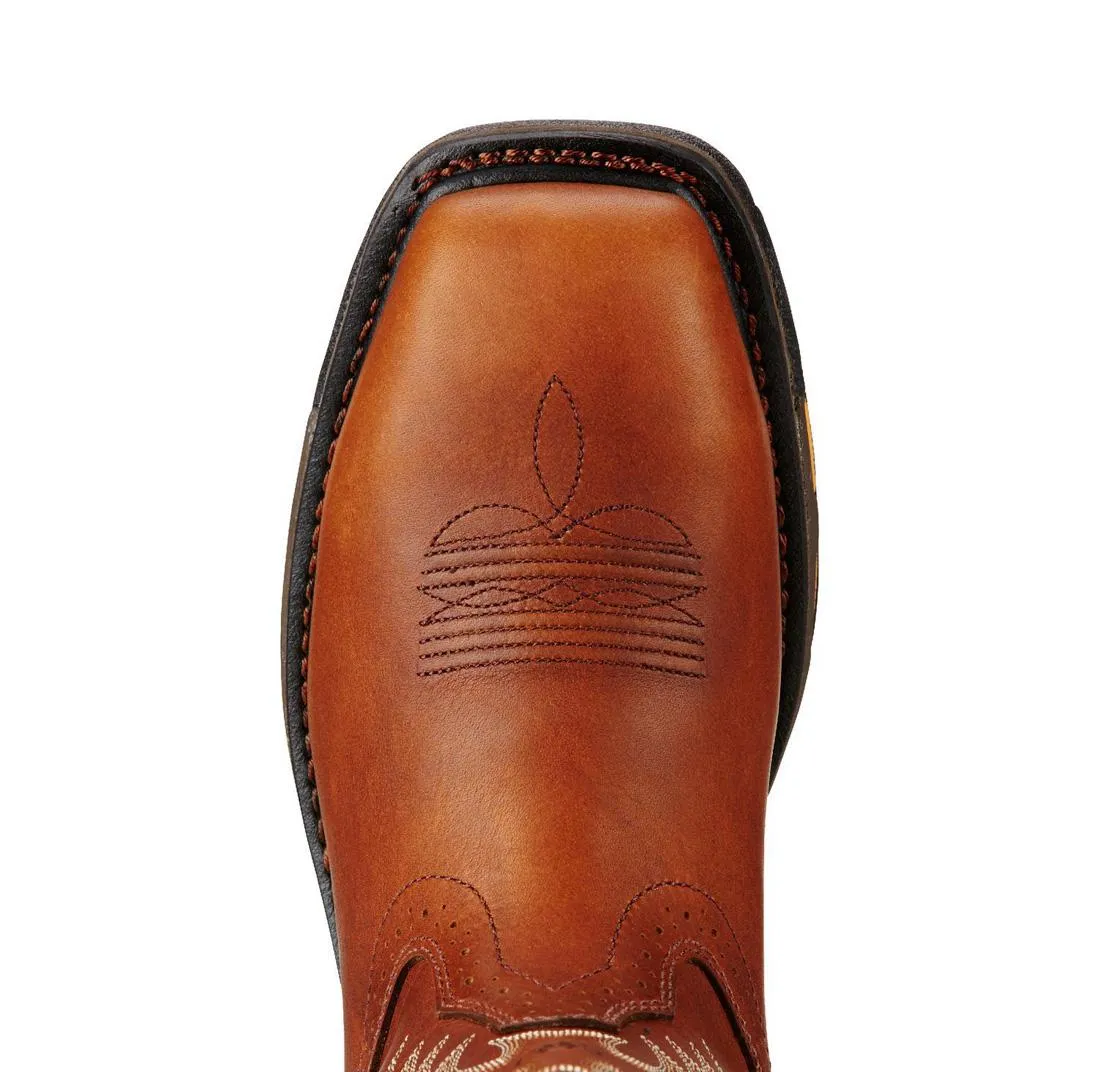 WORKHOG COMPOSITETOE CSA WATERPROOF WIDE SQUARE TOE WORK BOOT DARK COPPER