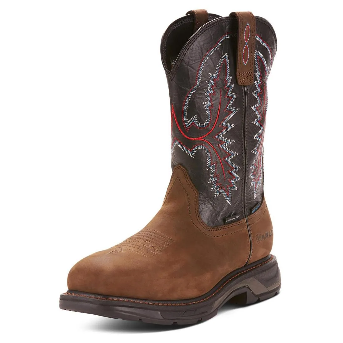 WorkHog XT Wide Square Toe Waterproof Carbon Toe Work Boot Oily Distressed Brown