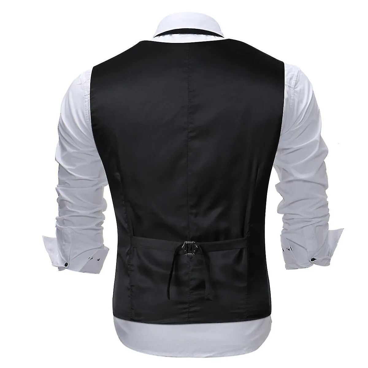 YYNUDA MENS HIPSTER METALLIC PAISLEY PRINTED SINGLE BREASTED VNECK SUIT VEST/TUXEDO WAISTCOAT