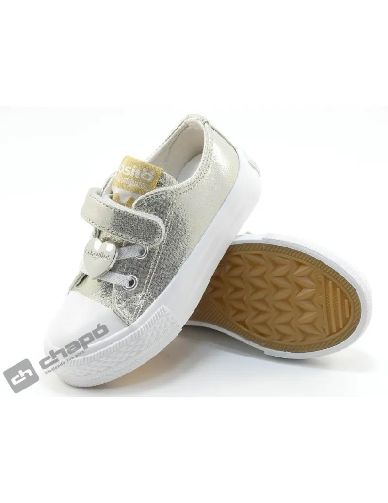 ZAPATILLAS DEPORTIVA PLATINO CONGUITOS OSSH141083GOLD23