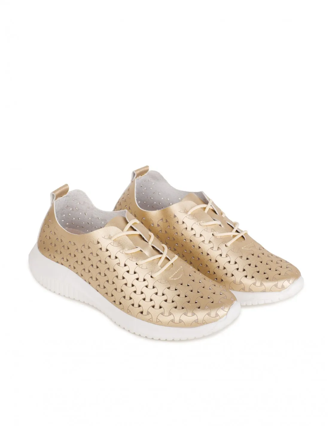 Zapatillas Ligeras Calados Doradas