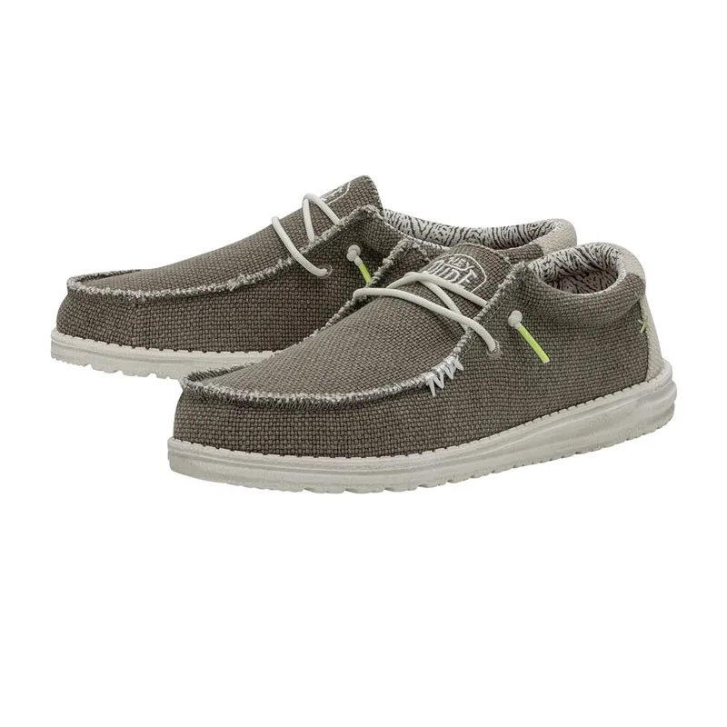 Zapatillas Lona Hey Dude Wally Braided Hombre Taupe