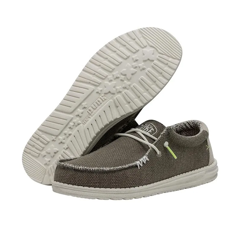 Zapatillas Lona Hey Dude Wally Braided Hombre Taupe