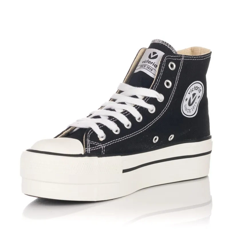 Zapatillas Lona Victoria 1061101 Mujer Negro