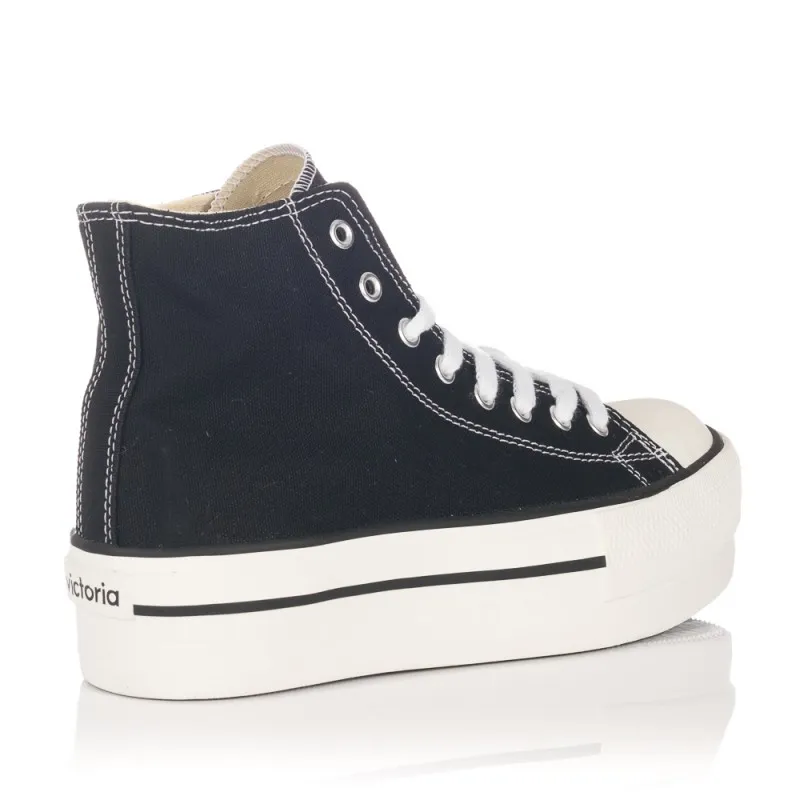 Zapatillas Lona Victoria 1061101 Mujer Negro