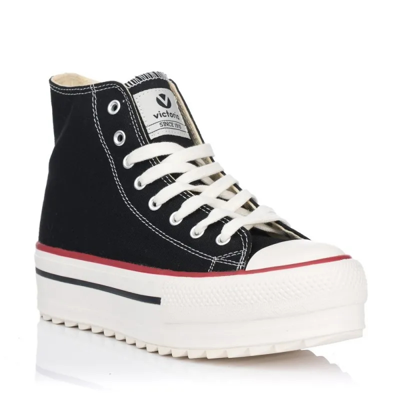 Zapatillas Lona Victoria 1061121 Mujer Negro