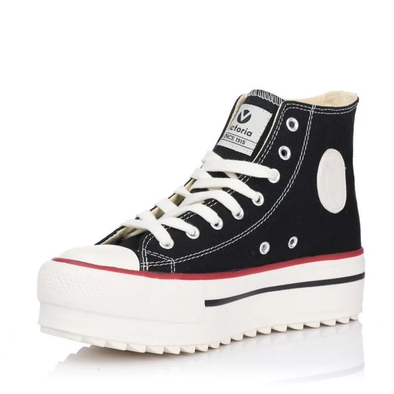Zapatillas Lona Victoria 1061121 Mujer Negro