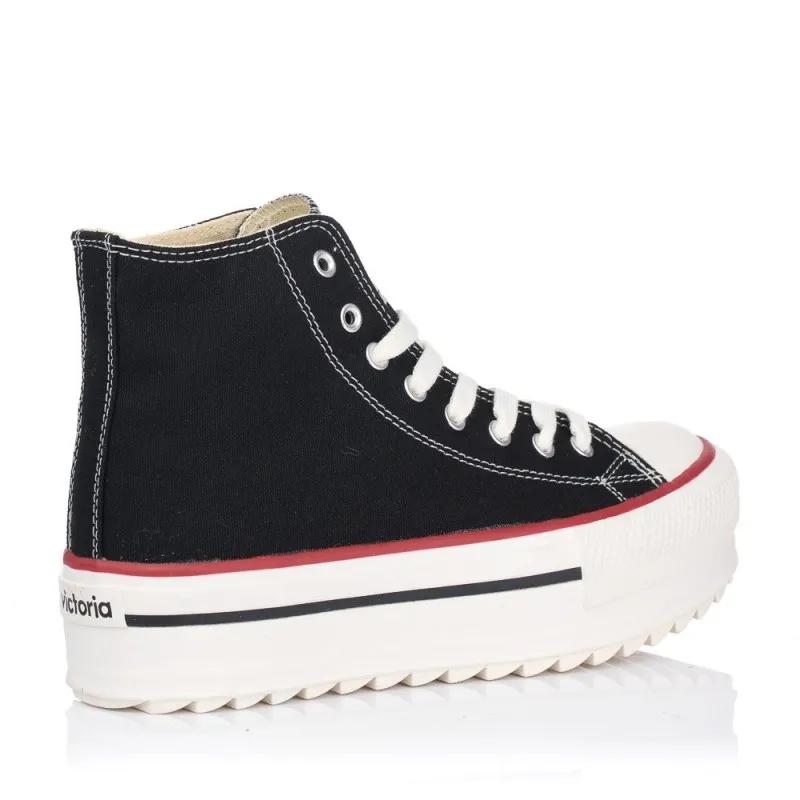 Zapatillas Lona Victoria 1061121 Mujer Negro