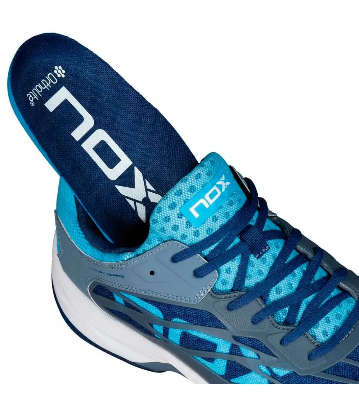Zapatillas Nox de padel AT10 Lux Piedra Azul