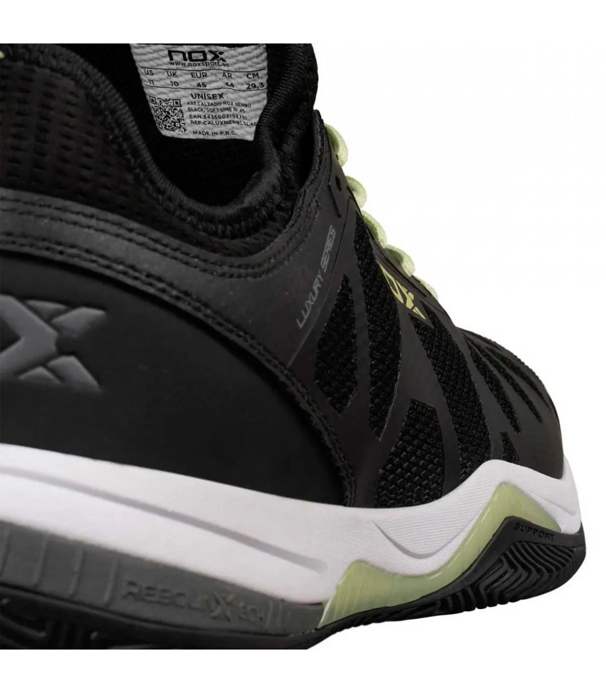 Zapatillas Nox de Padel Nerbo Negro Lima Suave