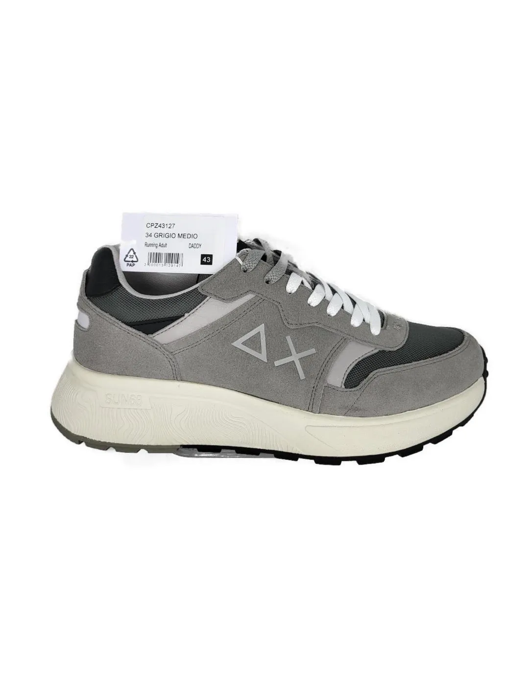 Zapatillas SUN68 Daddy varios tonos de gris para hombre