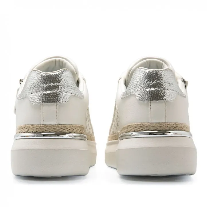 Zapatillas urban Maria Mare varese con detalles plateados y tira de yute