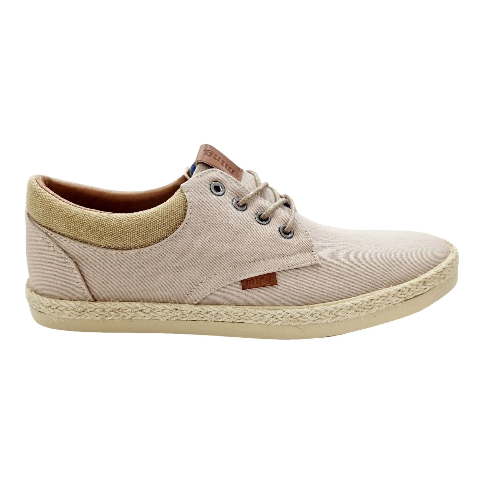 ZAPATOS BLUCHER HOMBRE TEJIDO SUELA YUTE BEIG BEIGE