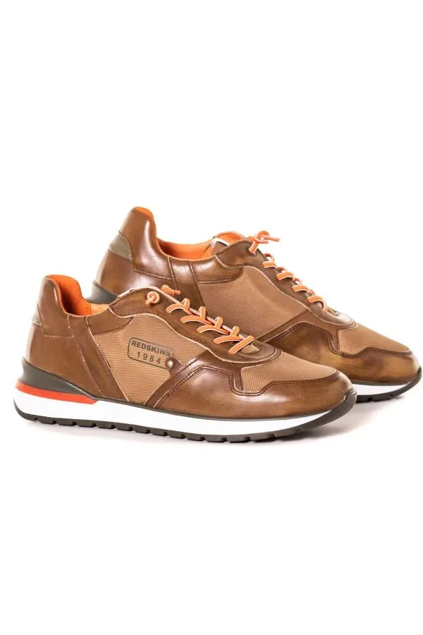 Zapatos De Piel Hombre Redskins Patriot Camel Kaki