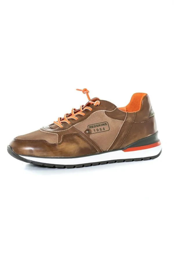 Zapatos De Piel Hombre Redskins Patriot Camel Kaki