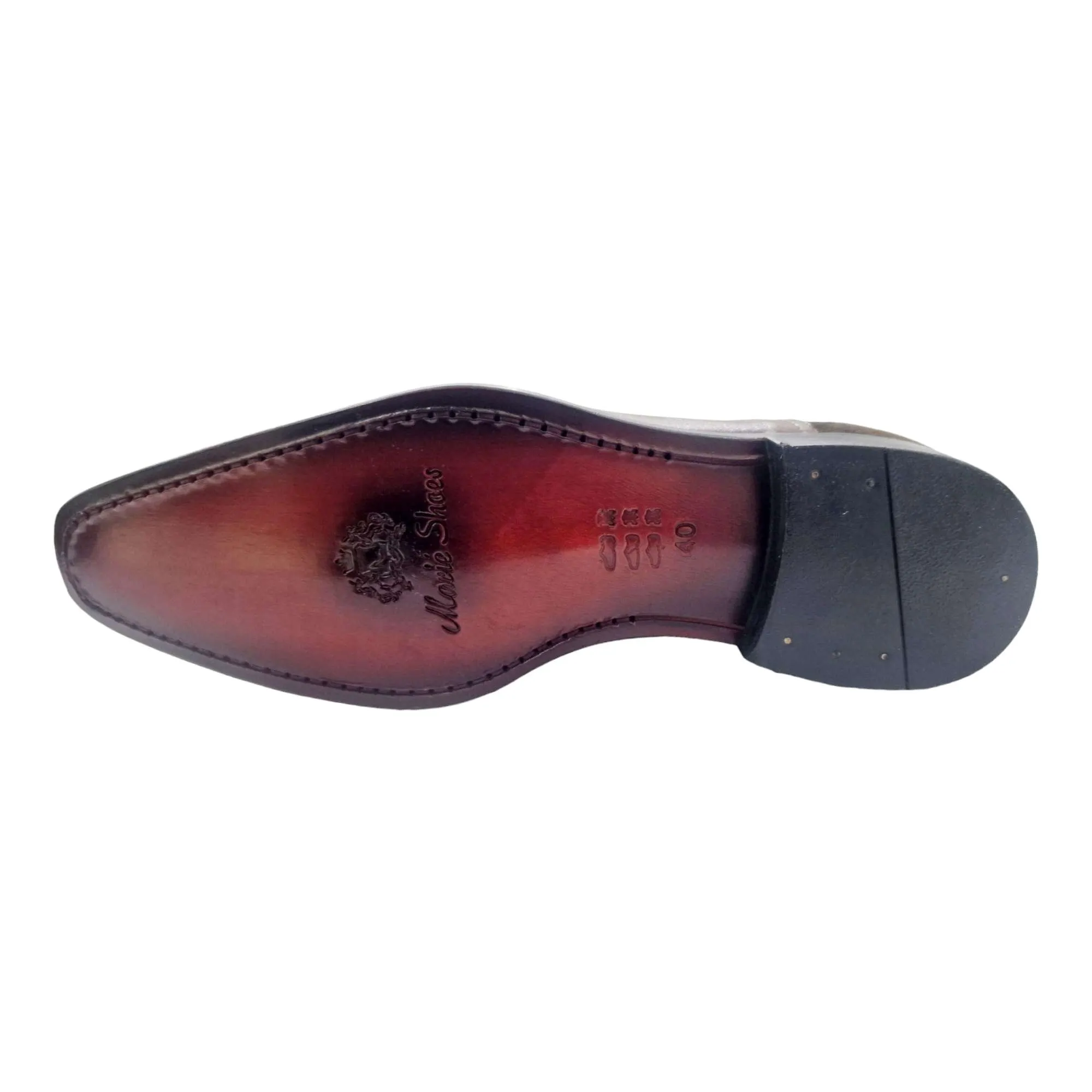 ZAPATOS DE VESTIR HOMBRE BLUCHER COMBINADO CON SERRAJE MARINO