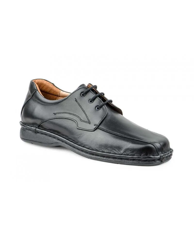 Zapatos Derby Crispinos Hombre Piel Negro Coñac