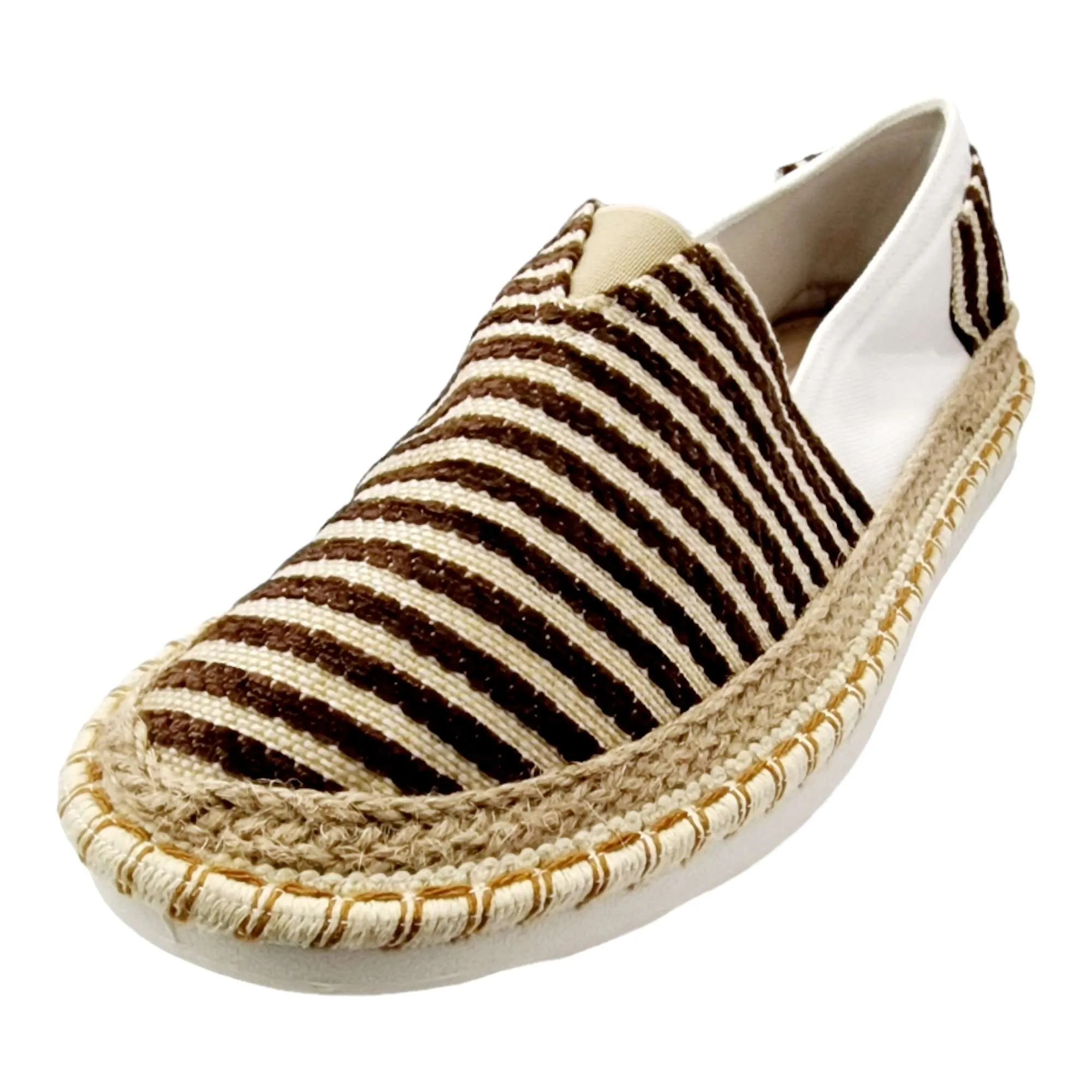 ZAPATOS ESPARTENA HOMBRE COMBINADA RAYAS MARRÓN