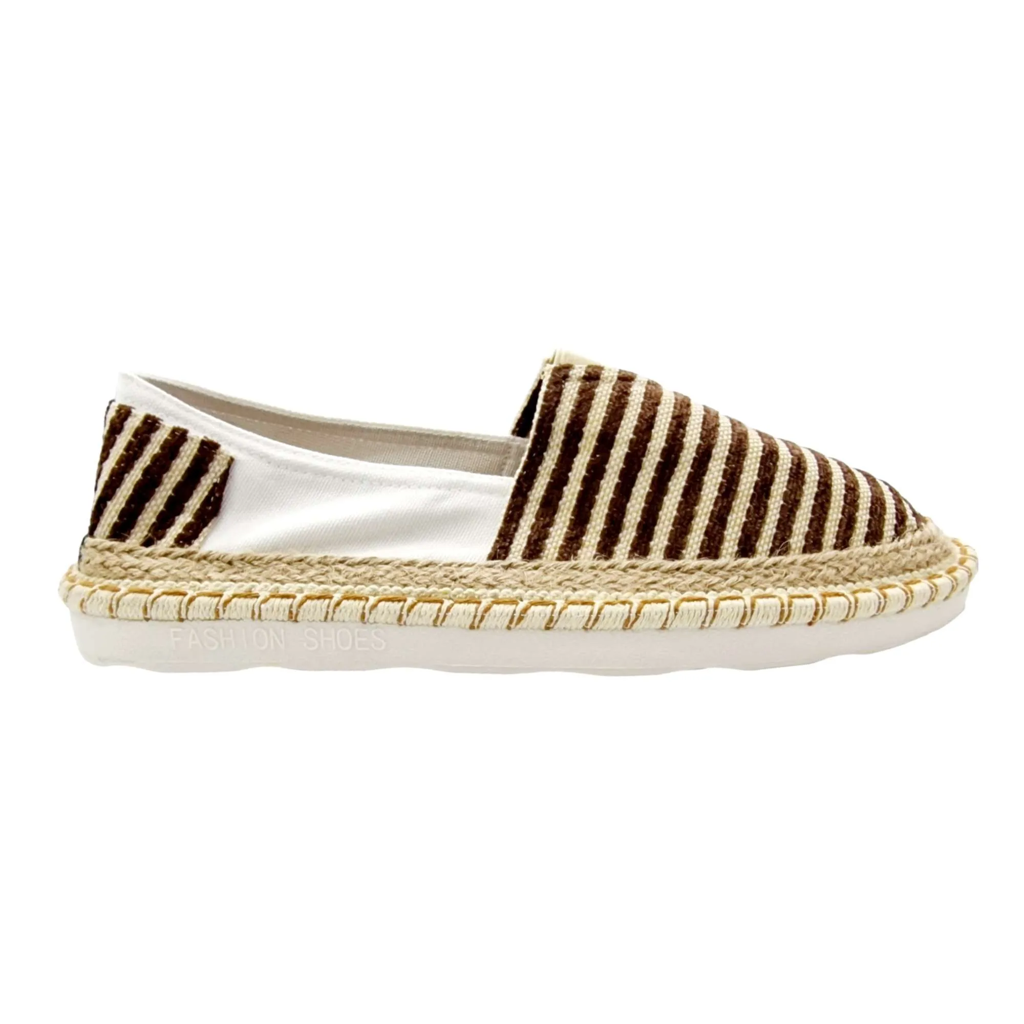 ZAPATOS ESPARTENA HOMBRE COMBINADA RAYAS MARRÓN