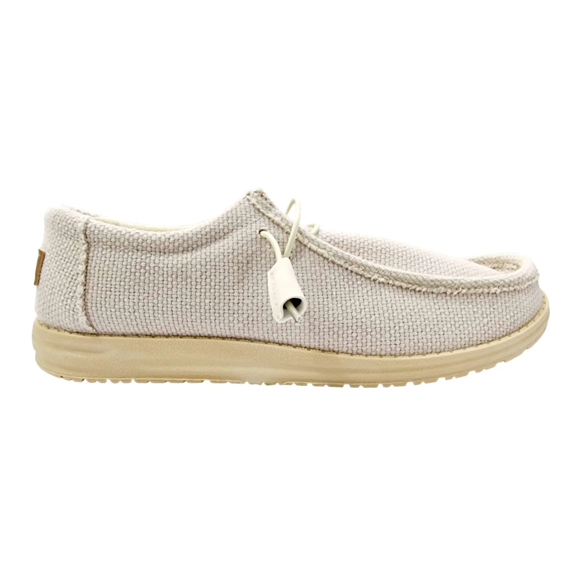 ZAPATOS WALABI HOMBRE TEJIDO BEIGE