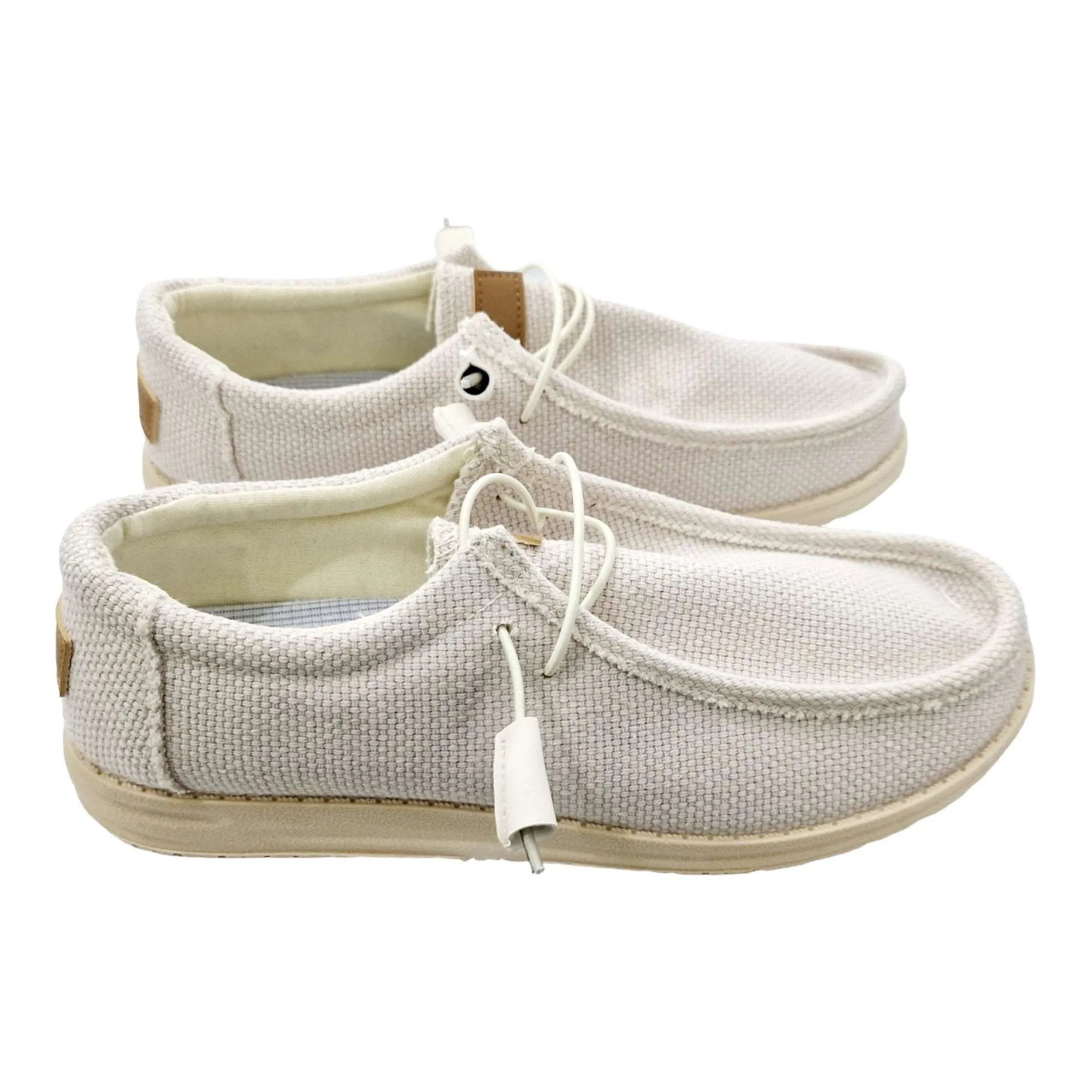 ZAPATOS WALABI HOMBRE TEJIDO BEIGE