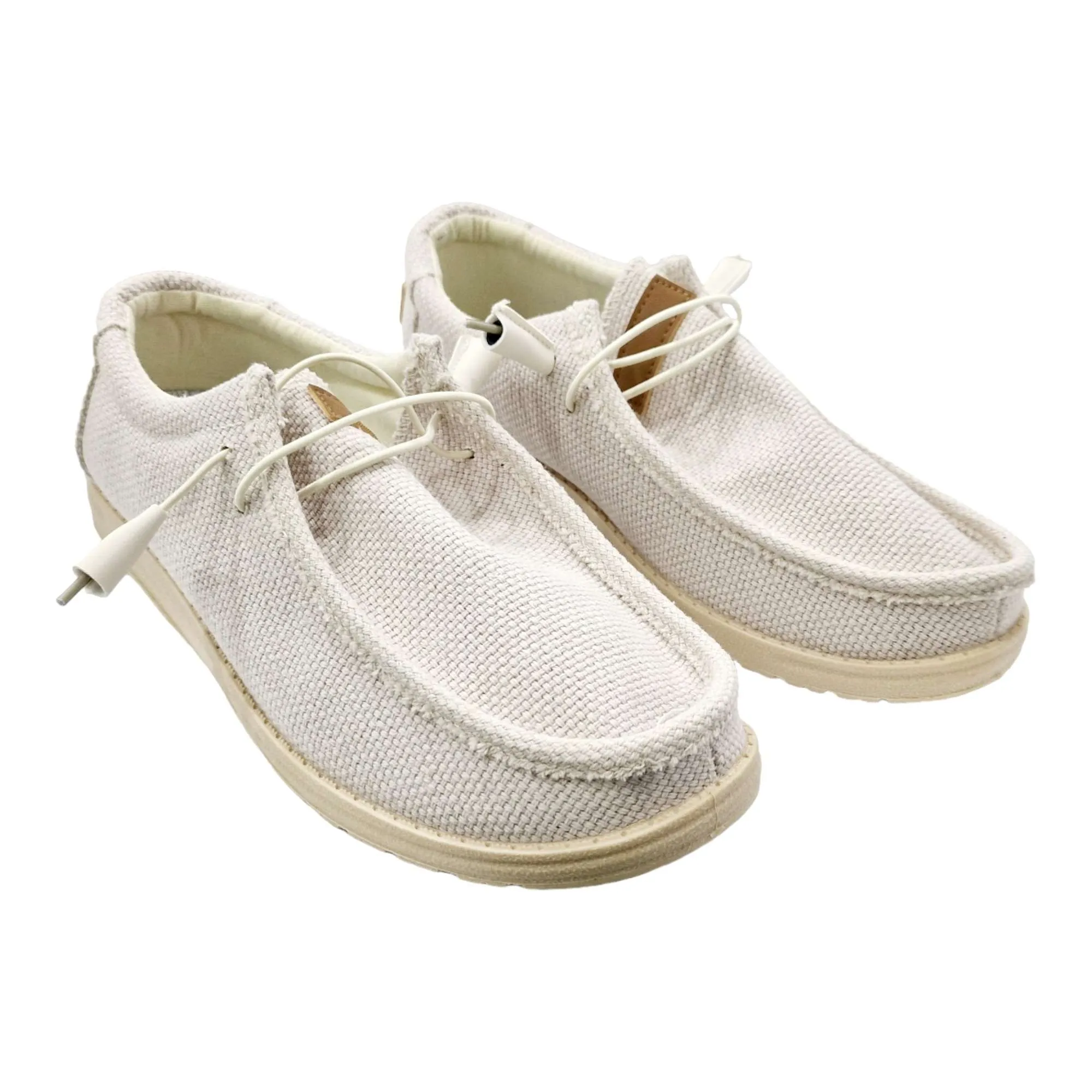 ZAPATOS WALABI HOMBRE TEJIDO BEIGE